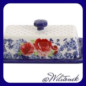The Pioneer Woman Frontier Rose Butter Dish New